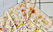 WAPR METIS / torchon gros lin bio avec impression végétale claire / thick organic linen tea towel with ecoprints