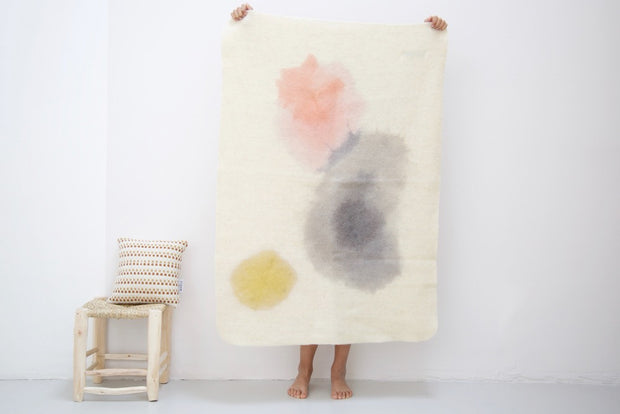 WUMI Couverture aquarelle enfant / kid watercolor virgin wool blanket