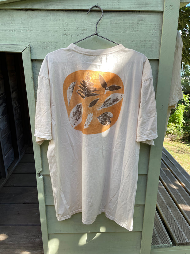 WOPE t-shirt pièce unique / impression feuilles Réunionnaises
