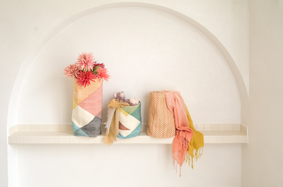 Corbeille-vase tissée main / handwoven basket