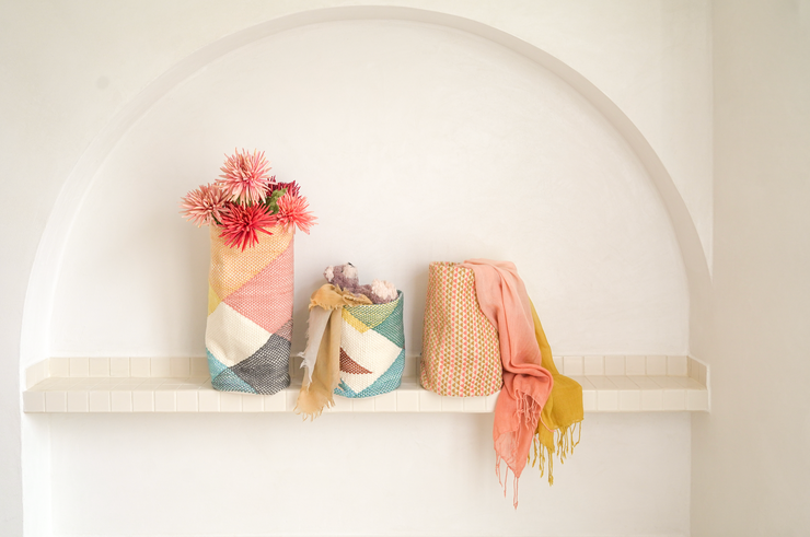 Corbeille-vase tissée main / handwoven basket