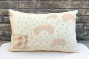 WAKÉ Coussin laine imprimé sérigraphie / Handprinted wool cushion