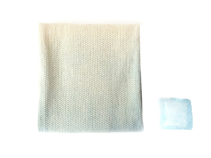 WOLI CLASSIC Couverture bébé laine merinos tricotée/ Merino wool knitted baby blanket