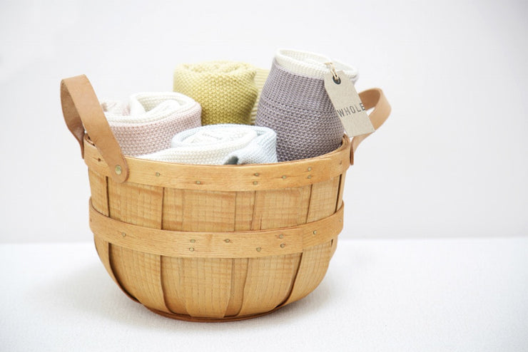 WOLI CLASSIC Couverture bébé laine merinos tricotée/ Merino wool knitted baby blanket