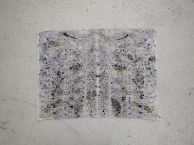 WAPR torchon lin bio avec impression végétale contrasté / organic linen tea towel with ecoprints