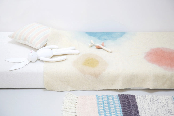 WUMI Couverture aquarelle enfant / kid watercolor virgin wool blanket
